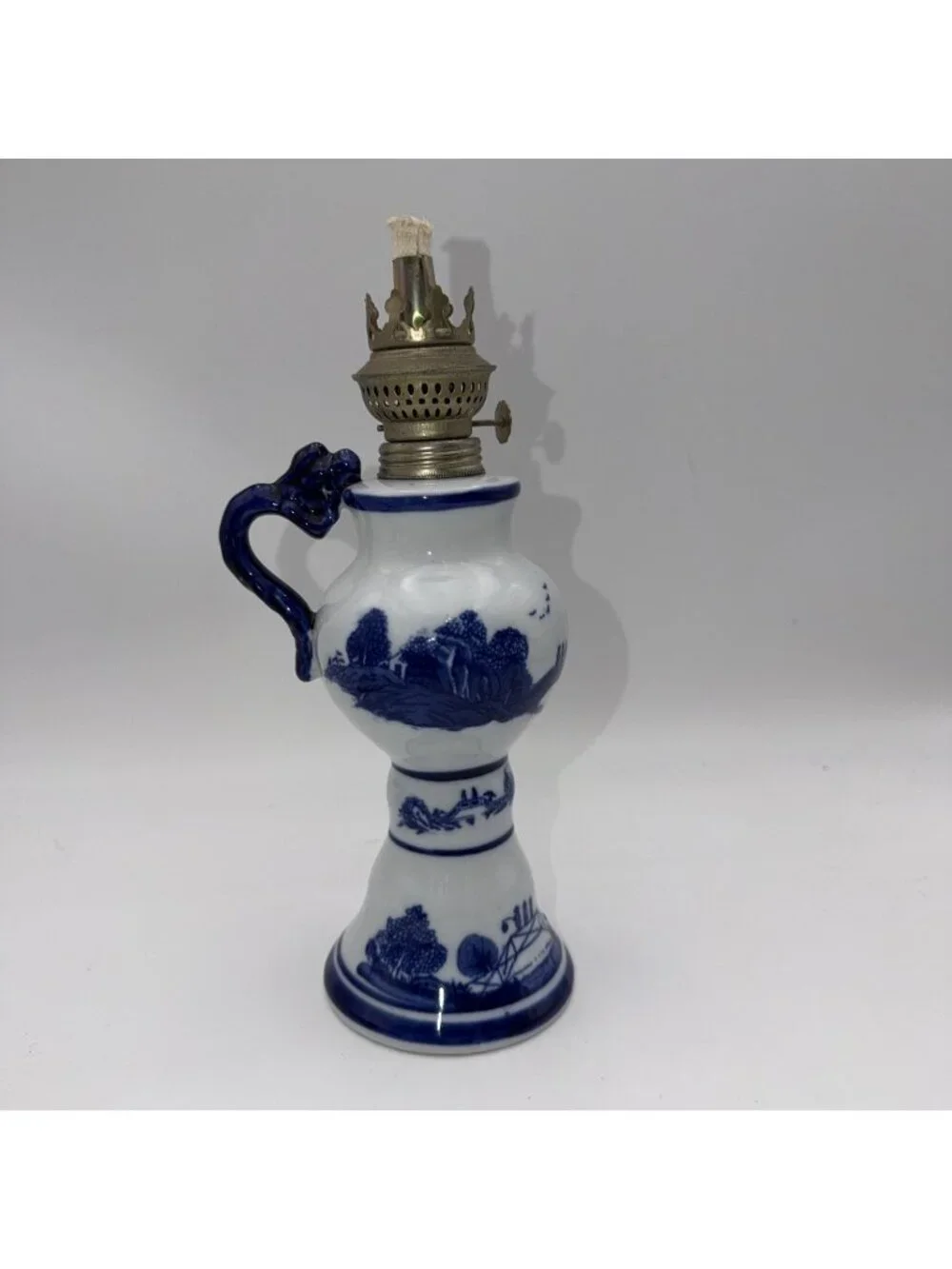 Victoria Ware Ironstone Chamber Oil Lamp Lantern, 10.5